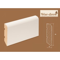 Cokół listwa sosnowa lakierowana biała 80mm x 16mm r.10