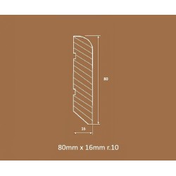 Cokół listwa sosnowa lakierowana biała 80mm x 16mm r.10