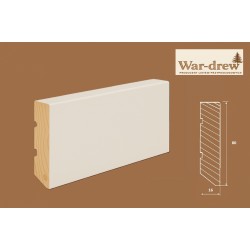 Cokół listwa sosnowa lakierowana biała 80mm x 16mm r.5