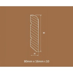 Listwa sosnowa fornirowana dębem 80×16 mm R10 – lakierowany cokół przypodłogowy Radom i okolice
